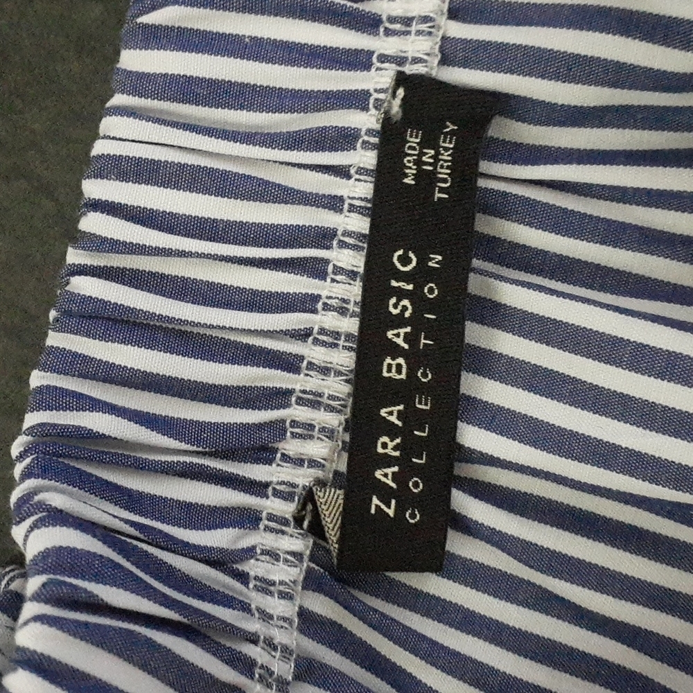 Zara Basic Collection Striped Off Shoulder Top SI… - image 3